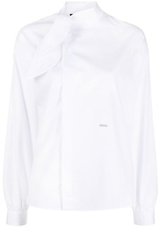 Dsquared2 tied-neck long-sleeve shirt