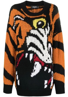 Dsquared2 tiger-intarsia jumper