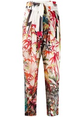 Dsquared2 tropical print tapered trousers