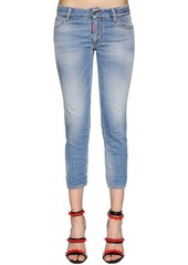 Dsquared2 Twiggy Mid Rise Cropped Denim Jeans