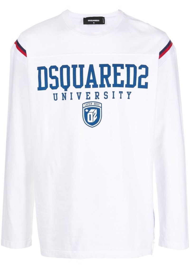 Dsquared2 University-print long-sleeve T-shirt