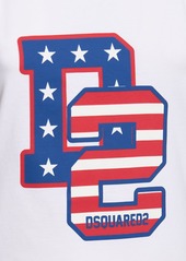 Dsquared2 Usa Logo Printed Cotton Tank Top