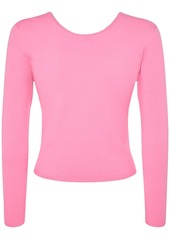 Dsquared2 Viscose Blend Knit Cutout Top W/pearls