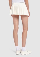 Dsquared2 Viscose Knit Logo Pleated Mini Skirt