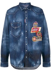 Dsquared2 Western embroidered patches shirt