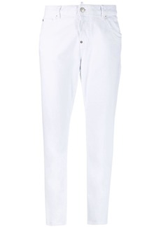 Dsquared2 White Bull cropped jeans