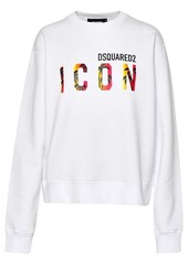 Dsquared2 WHITE COTTON ICON SWEATSHIRT