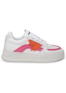Dsquared2 WHITE LEATHER SNEAKERS