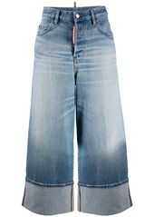 Dsquared2 wide leg faded jeans