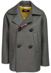 Dsquared2 Wool Blend Double Breast Short Coat