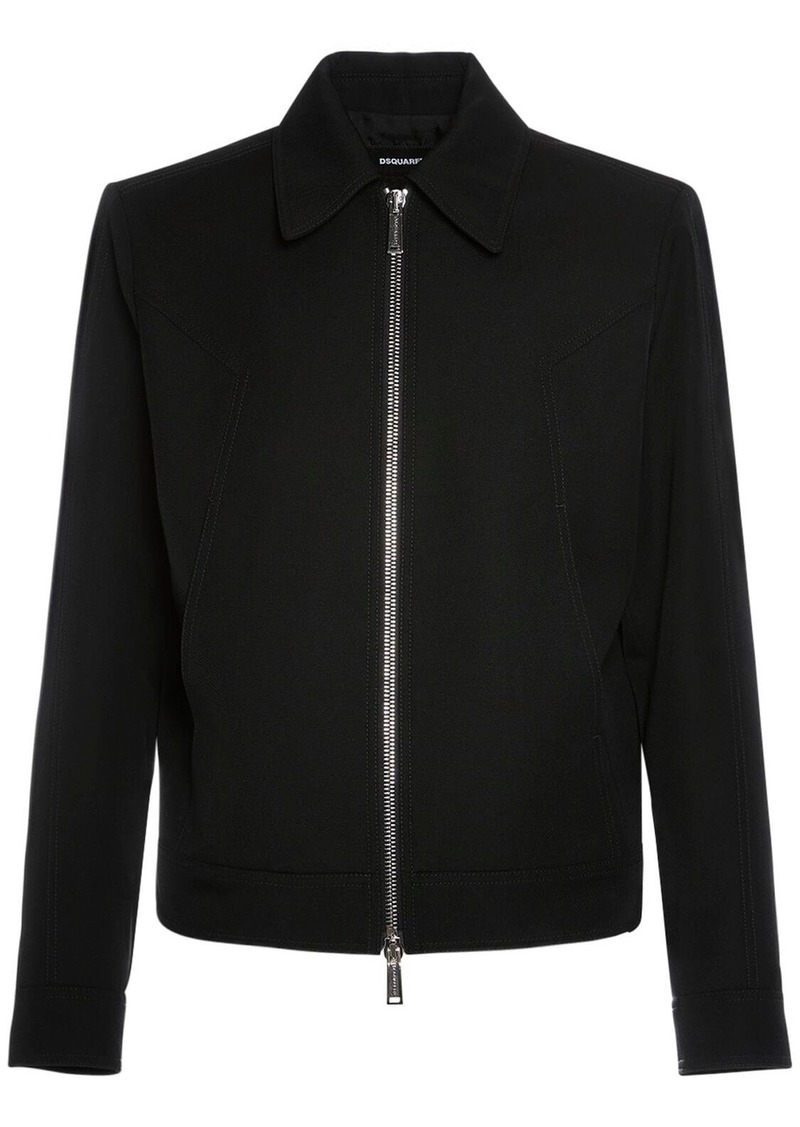 Dsquared2 Wool Blend Zipped Jacket