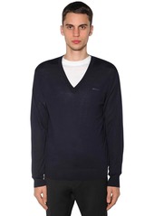 Dsquared2 Wool Knit V-neck Sweater
