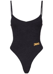 Dsquared2 Wrinkled Bikini Logo Onepiece Swimsuit