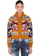 Dsquared2 Zipped Wool Knit & Mohair Sweater