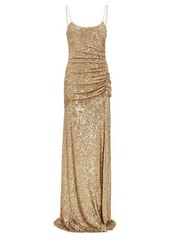 Dundas Gathered sequin-embellished gown