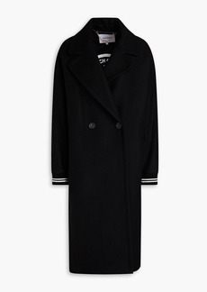 Each x Other - Double-breasted embroidered wool-blend felt coat - Black - S