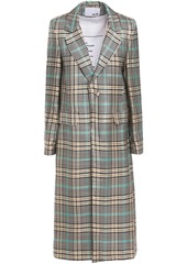 Each X Other Woman Checked Jacquard Coat Gray