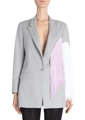 Each x Other Fringe Colorblock Wool Jacket
