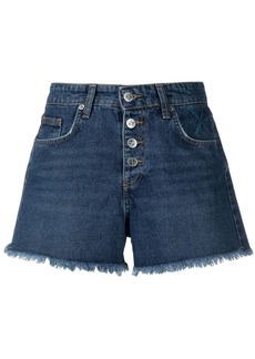 Each x Other high-waisted frayed-hem denim shorts