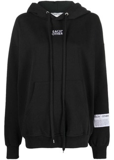 Each x Other logo-print drop-shoulder hoodie