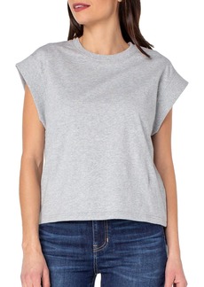 Earnest Sewn Womens Ribbed Trim Cropped T-Shirt