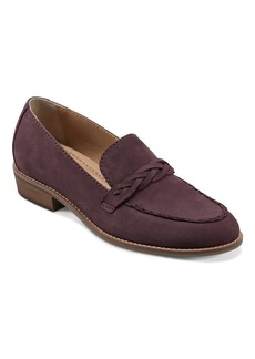 Earth Women's Edie Stacked Heel Casual Slip-on Loafers - Dark Red Leather