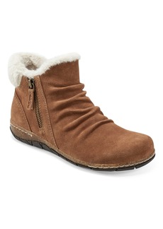 Earth Women's Eric Round Toe Cold Weather Casual Booties - Cognac Suede