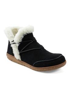 Earth Women's Fleet Cold Weather Lace-Up Casual Booties - Black Suede