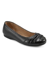 Earth Women's Jacci Lightweight Round Toe Slip-on Dress Flats - Black Leather