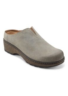 Earth Women's Kolia Round Toe Slip-On Casual Heeled Mules - Taupe Suede