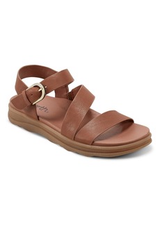 Earth Women's Lainey Strappy Round Toe Casual Sandals - Brown Leather