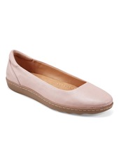 Earth Women's Landen Slip-on Round Toe Casual Ballet Flats - Cream Leather