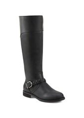 Earth Women's Mira Round Toe High Shaft Casual Regular Calf Boots - Medium Brown Leather