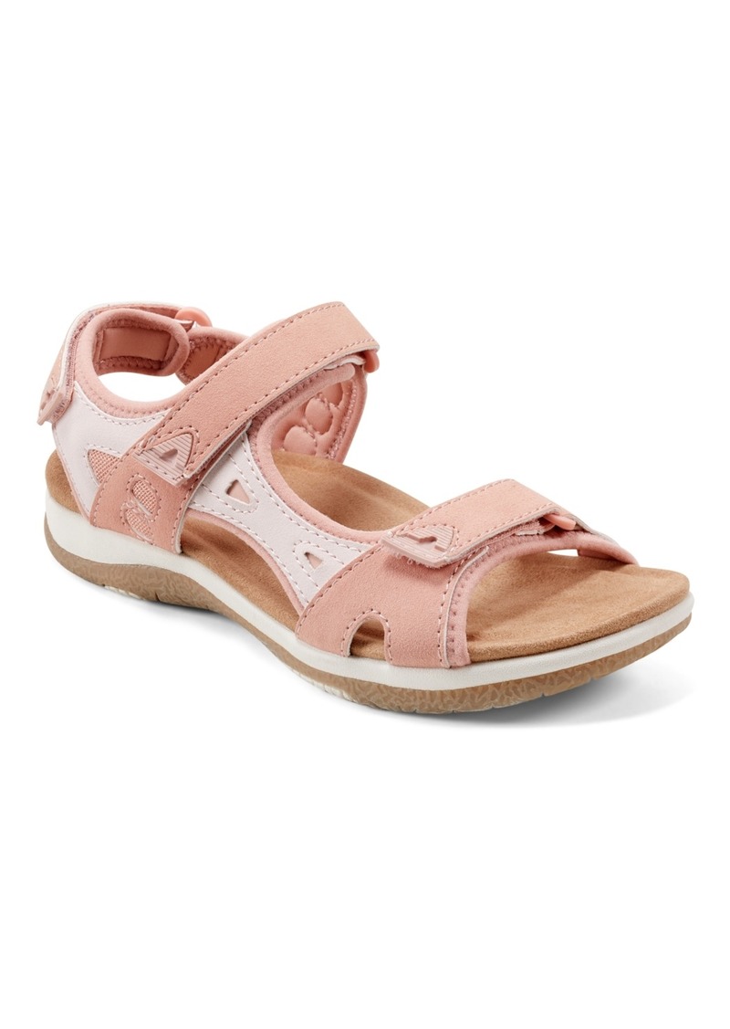 Earth Women's Skylar Round Toe Lightweight Casual Flat Sandals - Light Pink Taupe