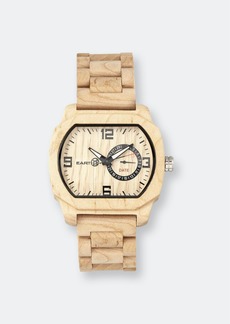 Earth Wood Scaly Bracelet Watch W/Date
