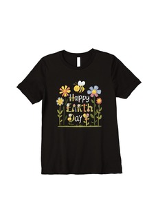 Floral Earth Day With boho Flowers for women and kids Premium T-Shirt