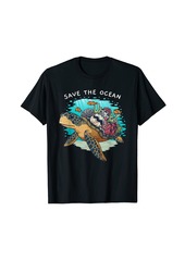 Earth Save The Ocean Sea Turtle Coral Reef Environmental Gift T-Shirt