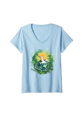 Womens Earth Day Albatross Earth Day Albatross Graphic V-Neck T-Shirt