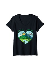 Womens Earth Day Everyday Earth Day Gift Ideas Tees V-Neck T-Shirt