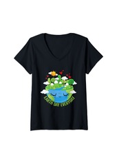 Womens Earth Day Everyday Earth Day V-Neck T-Shirt