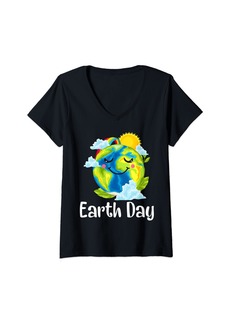 Womens Earth Day Gifts V-Neck T-Shirt