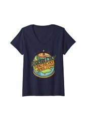 Womens Earth Day Is My Birthday April 22nd Party kids Man Women V-Neck T-Shirt
