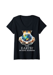 Womens Earth Day It's Your Earth Day 2024 Planet Animal Men Women V-Neck T-Shirt