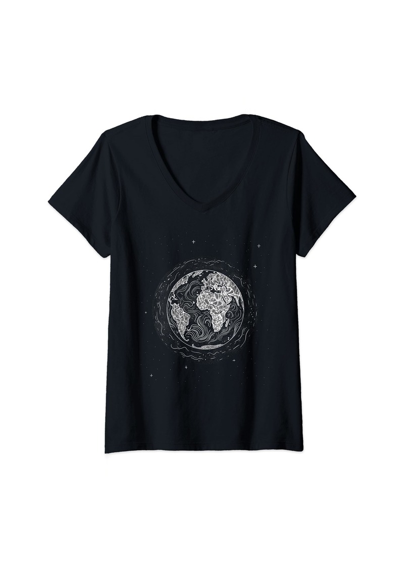 Womens Earth Line V-Neck T-Shirt
