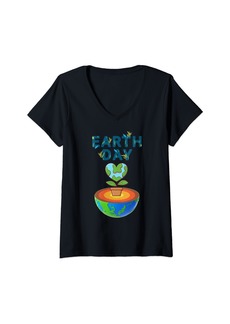 Womens Everyday is Earth Day honoring our planet and its stewards. V-Neck T-Shirt
