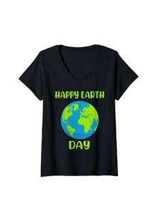 Womens Funny Earth Day Quote Earth Cool Earth Day V-Neck T-Shirt