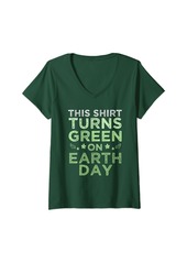 Womens Funny Earth Day V-Neck T-Shirt
