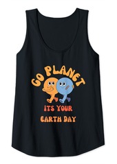 Womens Go Planet Its Your Earth Day Teacher Kids Cute 2024 tee Tank Top