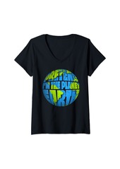 Womens Pretend I'm The Earth. Earth Day Favors. Funny Earth Day V-Neck T-Shirt