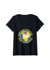Womens Save Earth! It's the only planet that has CHICKENS V-Neck T-Shirt